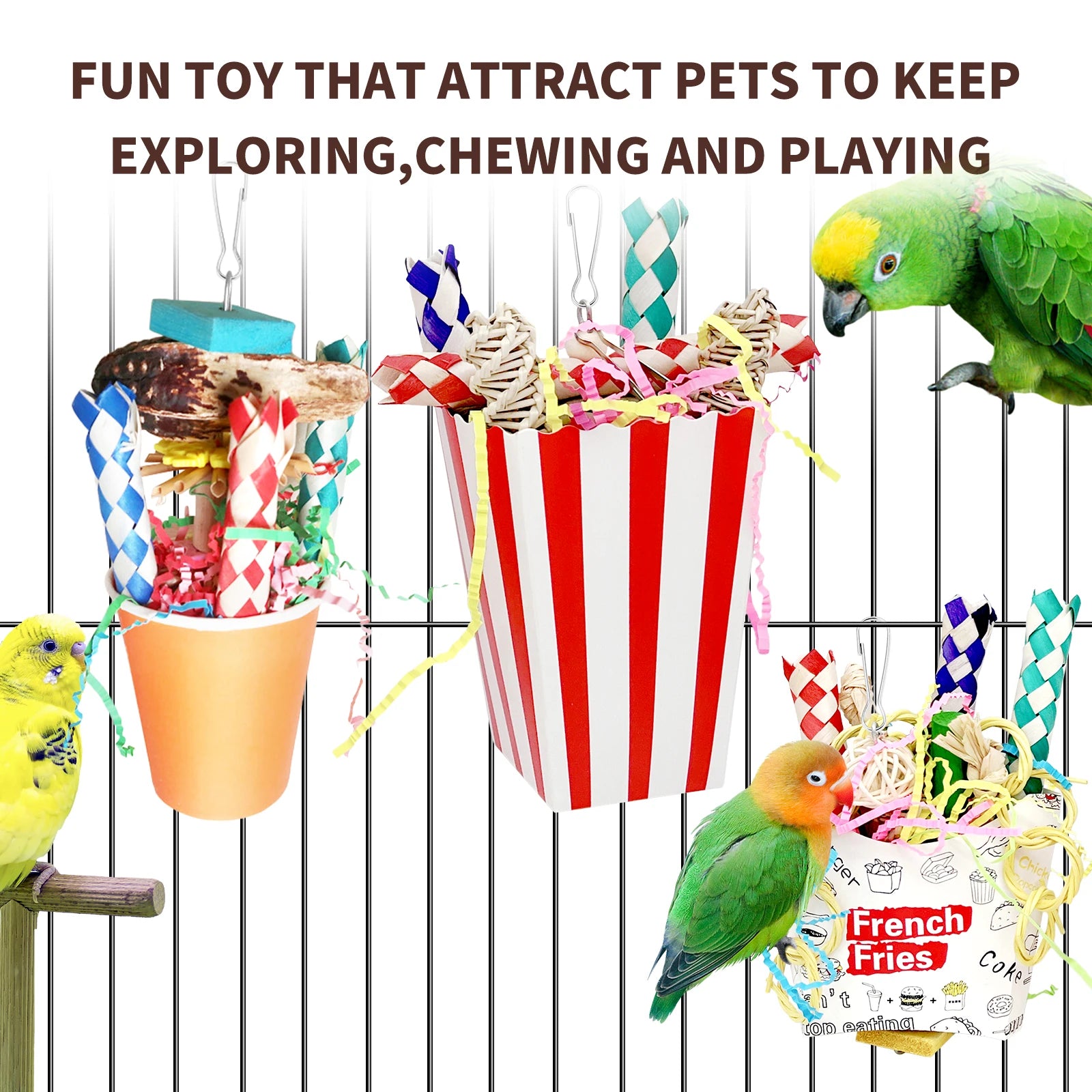 Foraging Hanging Toys for Parrots