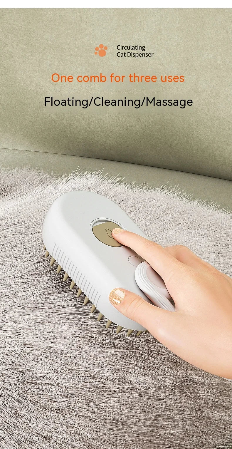 3-in-1 Electric Steam Grooming Brush