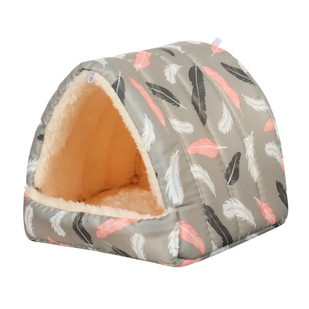 Cartoon Small Pet Sleeping Bed & Warm Nest for Winter