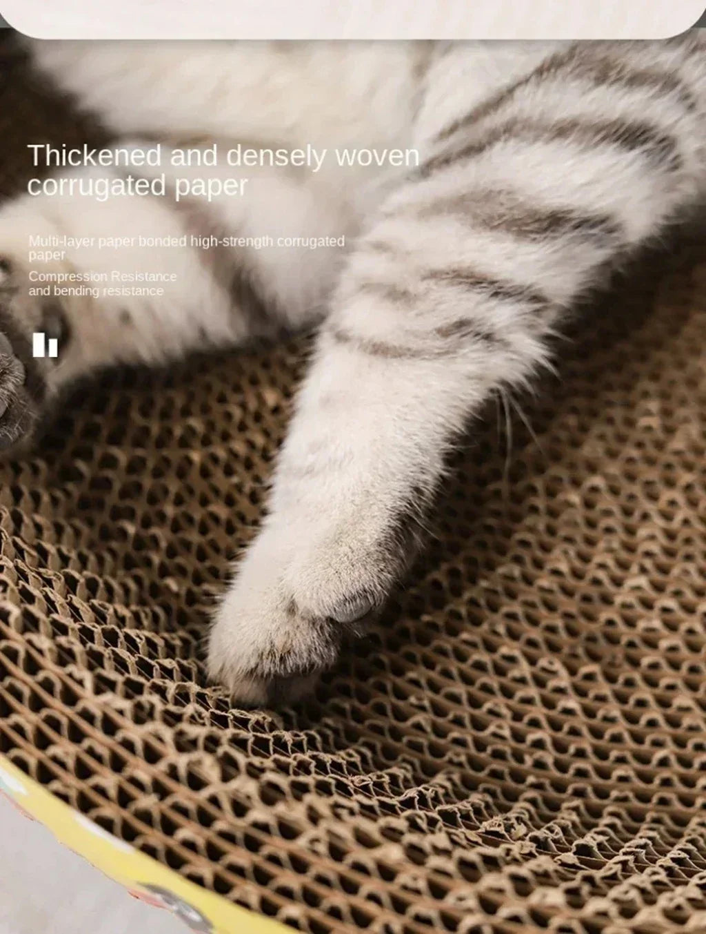 Oval Cat Scratching Board – Corrugated Paper Claw Toy & Furniture Protector