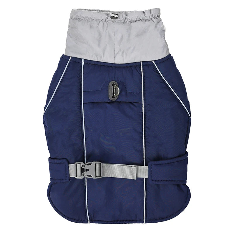 Luxury Winter Dog Jacket, Waterproof Padded Warm Coat with Reflective Safety