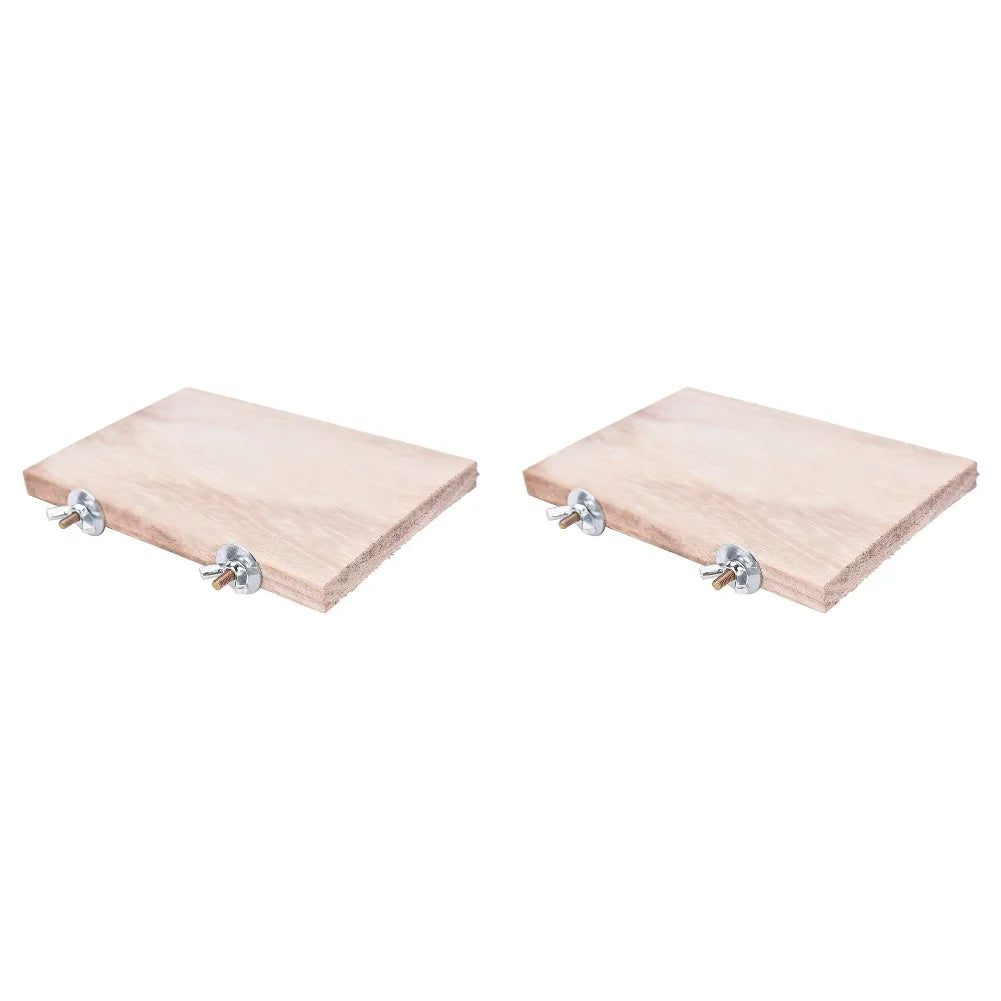 Wooden Jumping Platform & Perch Toy — Cage Accessory for Birds, Hamsters & Gerbils