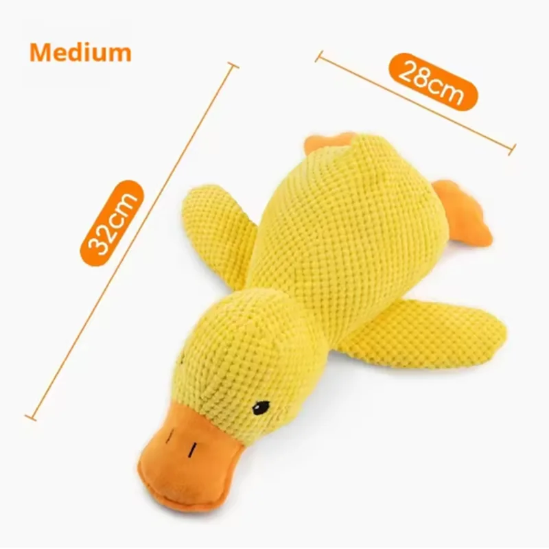 Stomping Duck Plush Dog Toy – Bite-Resistant, Teeth Cleaning Toy for Large Dogs & Puppies
