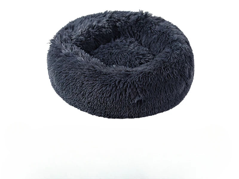 Plush Round Pet Nest Bed for Cats and Small Dogs