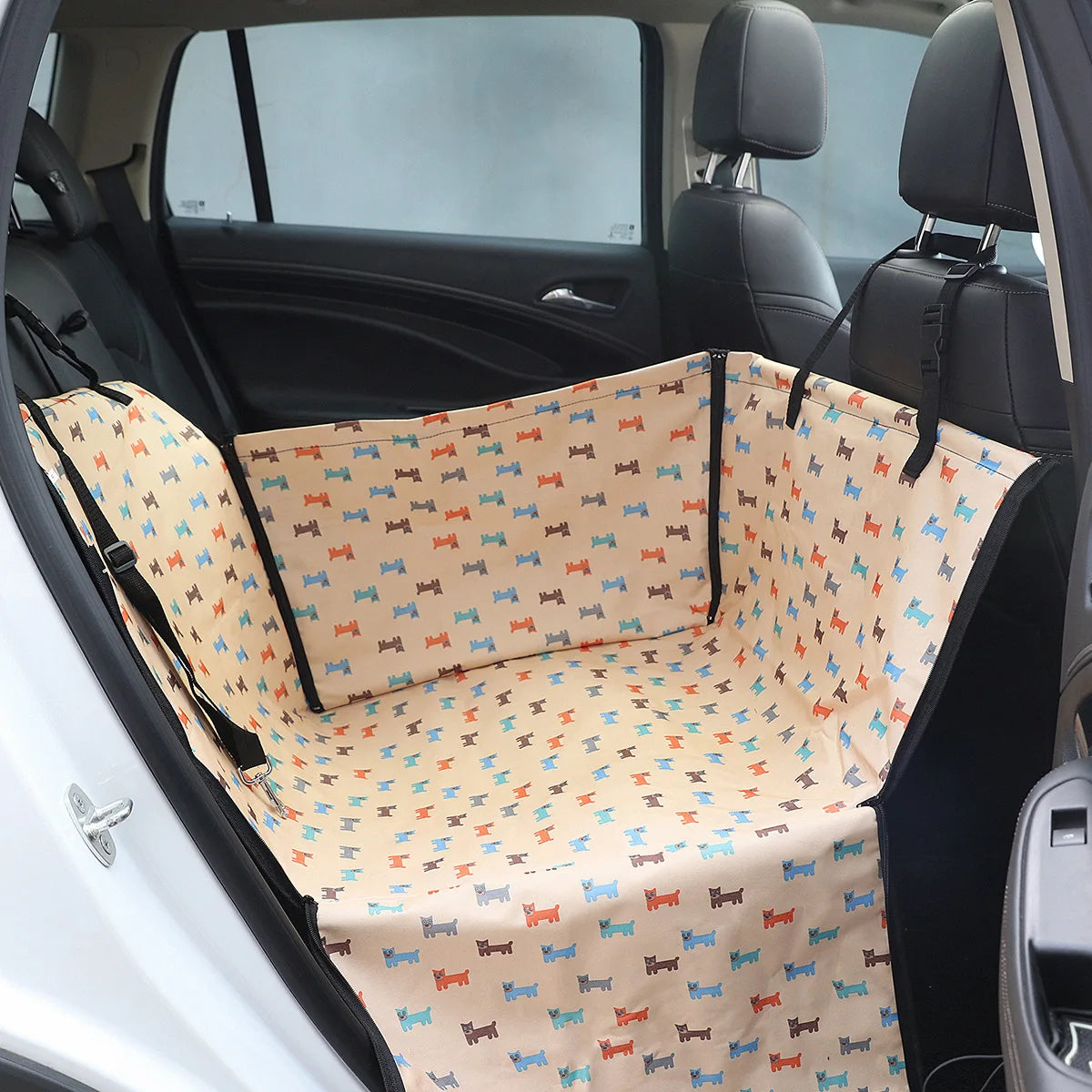 CAWAYI KENNEL Pet Car Seat Cover & Carrier Hammock for Dogs and Cats, Rear Seat Protector Mat