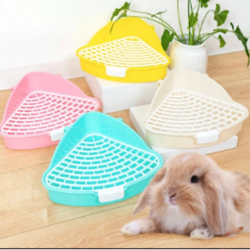 Rabbit Corner Litter Tray Potty Trainer for Small Animals
