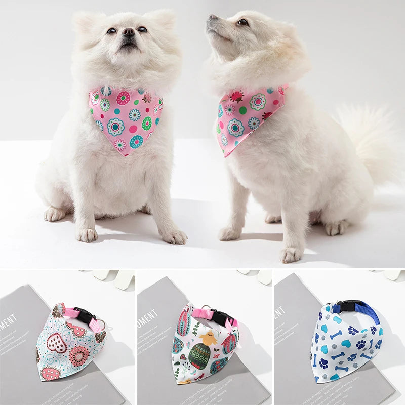 Adjustable Dog Bandana Collar, Pet Scarf for Small, Medium & Large Dogs and Cats