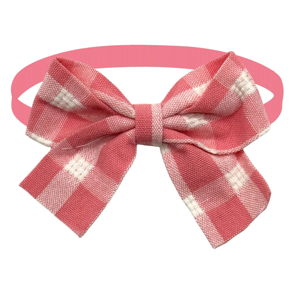 50/100pcs Adjustable Plaid Bow Ties for Small Dogs & Cats