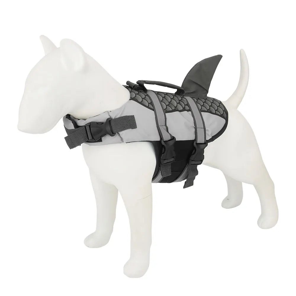 Shark Dog Life Jacket, Pet Swim Vest Harness Summer Swimwear