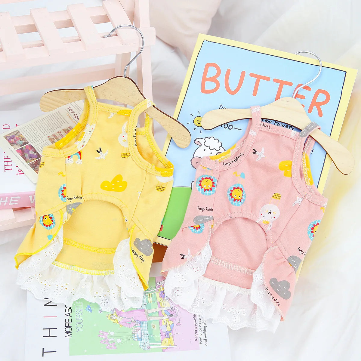 Summer Dog Dress, Lightweight Princess Sling Skirt for Small Dogs & Cats