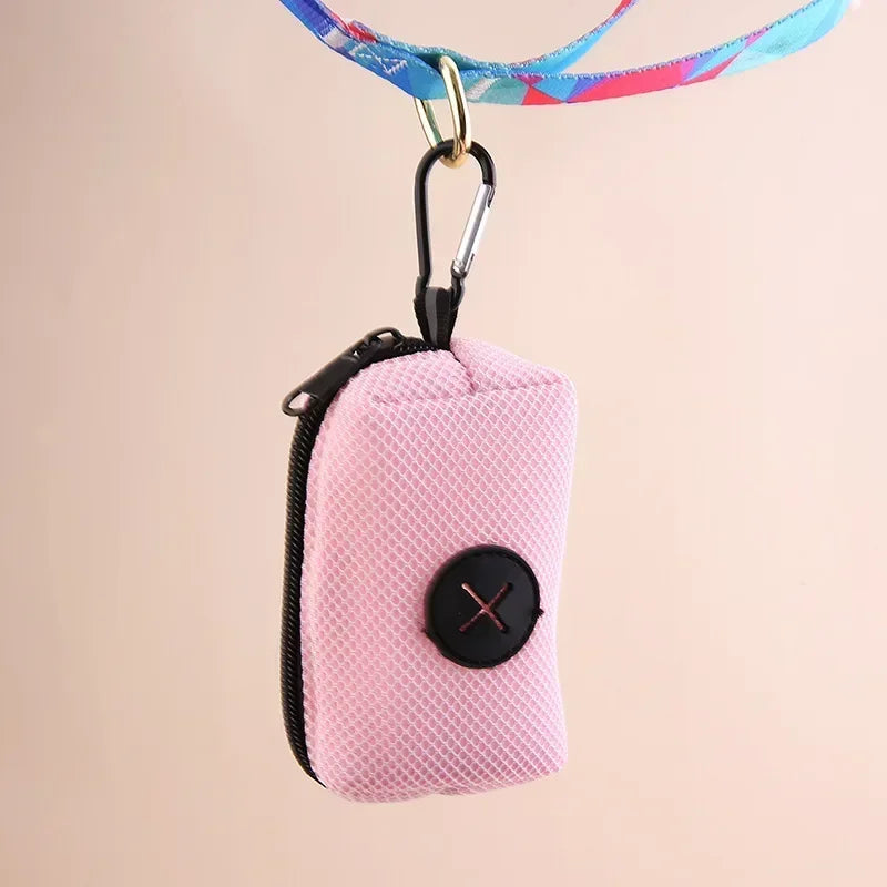 Hanging Dog Poop Bag Dispenser, Portable Waste Bag Holder for Dog Walks