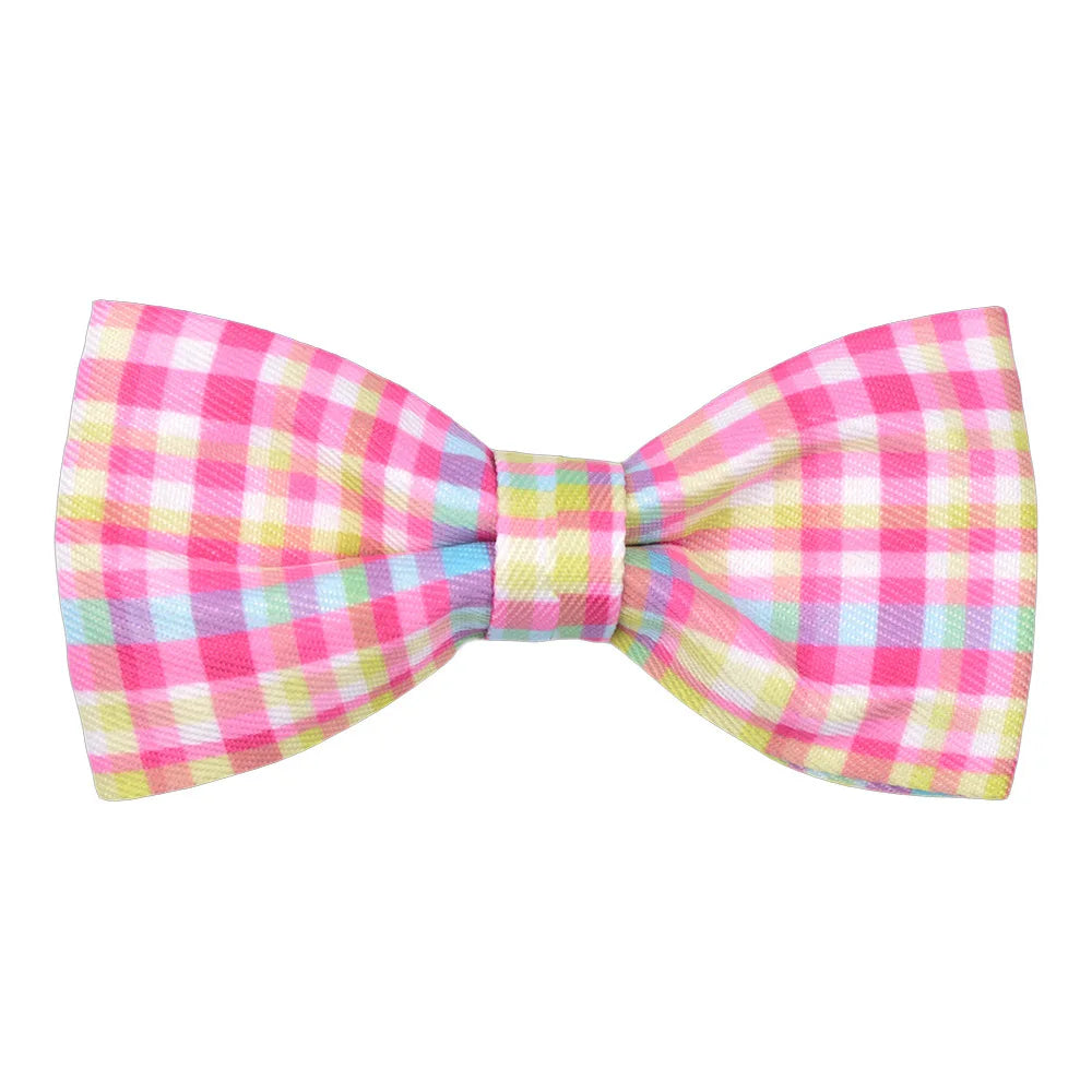 50/100pcs Removable Spring Plaid Dog Bowties