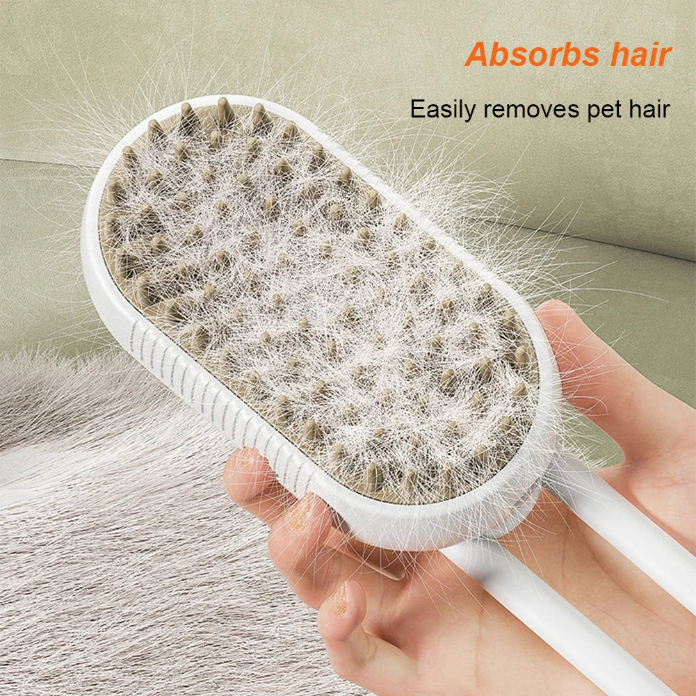 3-in-1 Electric Steam Grooming Brush