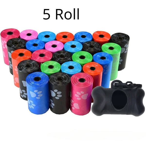 Portable Printed Pet Poop Bags for Dog Walking