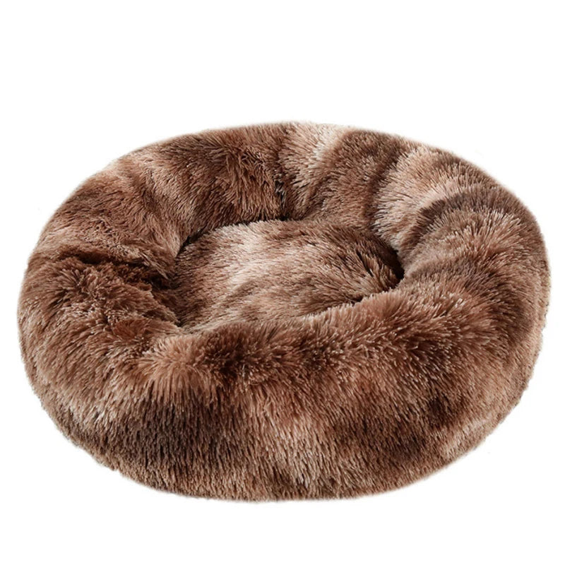 Winter Plush Round Dog & Cat Bed