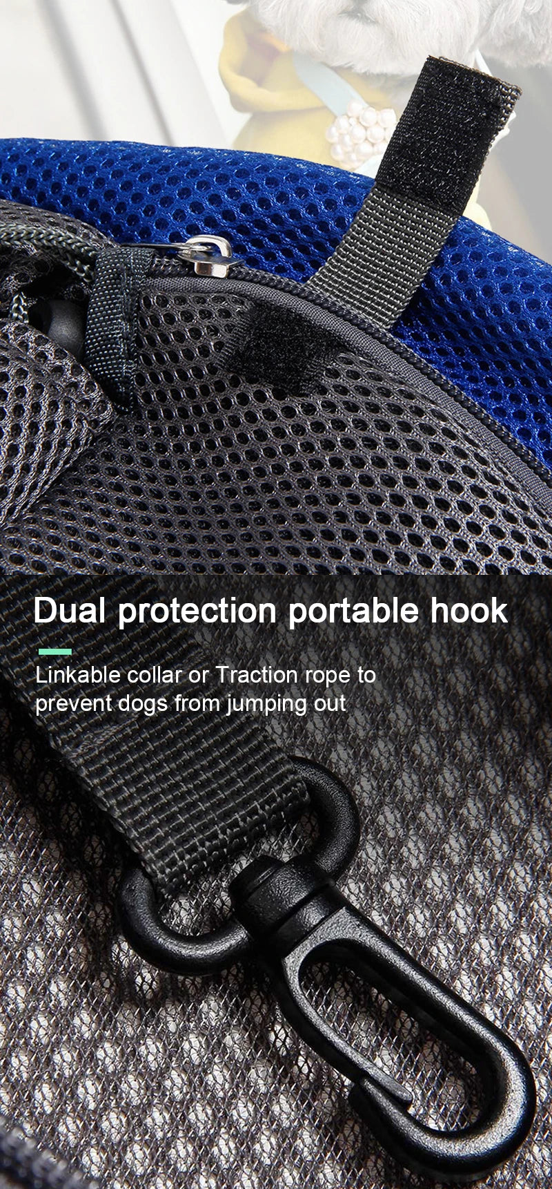 Pet Carrier Sling Bag, Mesh Travel Shoulder Tote for Small Dogs & Cats