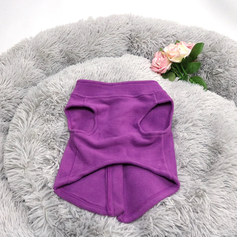 Winter Fleece Dog Jacket, Warm Coat for Small & Medium Dogs, Puppies, and Cats