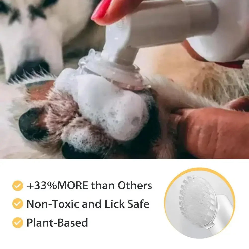 Pet Paw Cleaner Foam – Waterless Dog & Cat Paw Shampoo with Brush