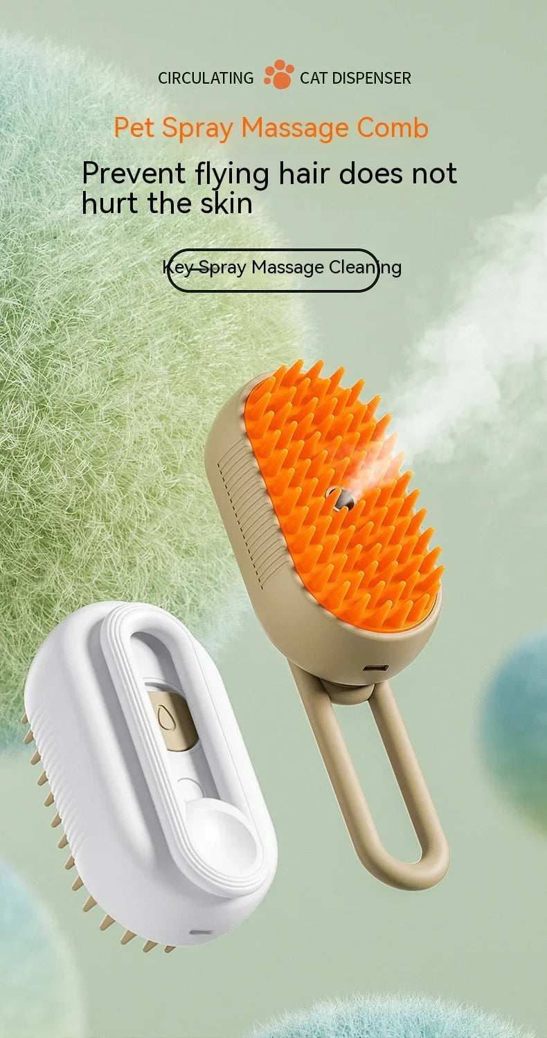 3-in-1 Electric Steam Grooming Brush