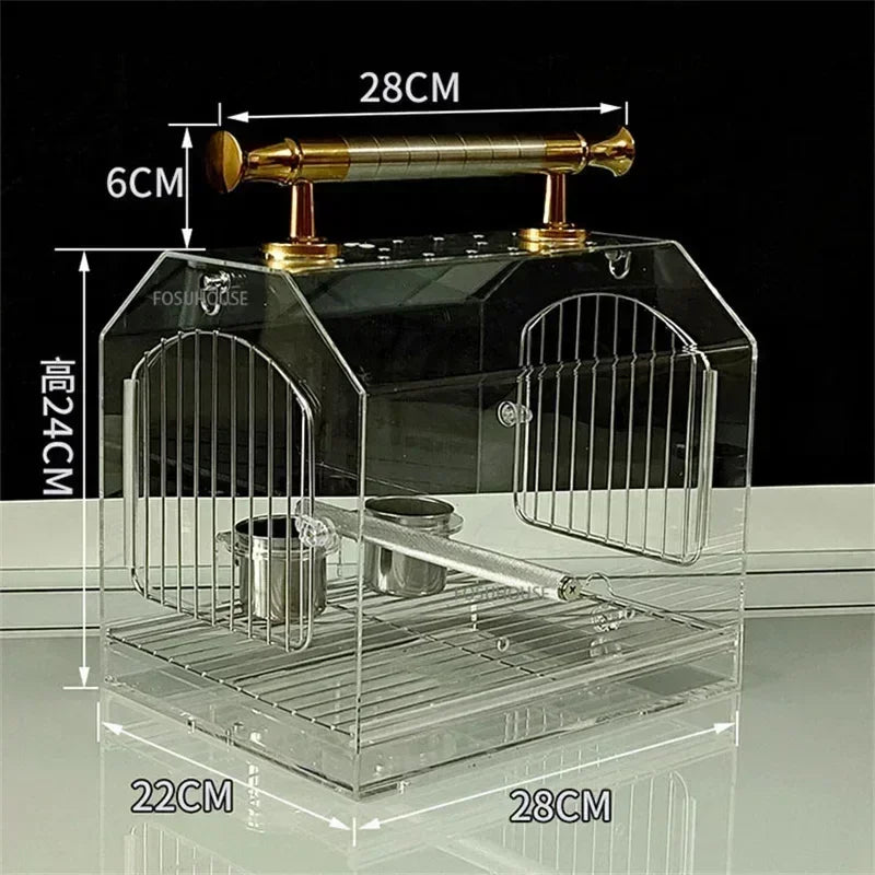 Modern Transparent Acrylic Bird Cage