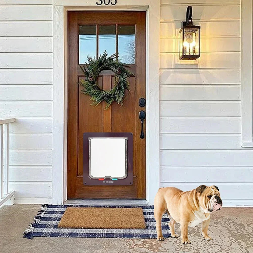 Pet Flap Door with 4-Way Security Lock