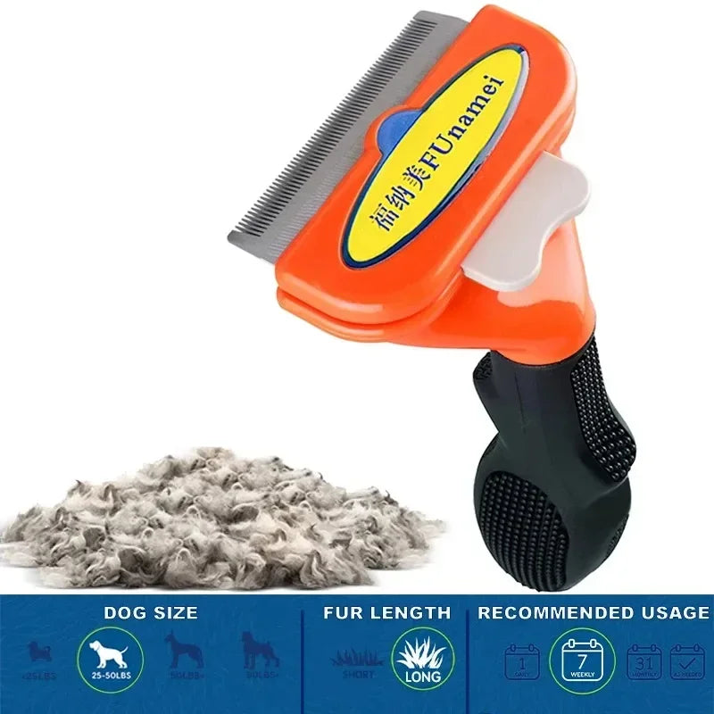 Large Pet Grooming Comb – Hair Remover & Massage Brush for Dogs and Cats