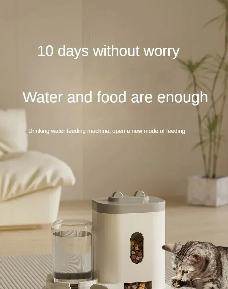 Automatic Pet Feeder with Water Fountain