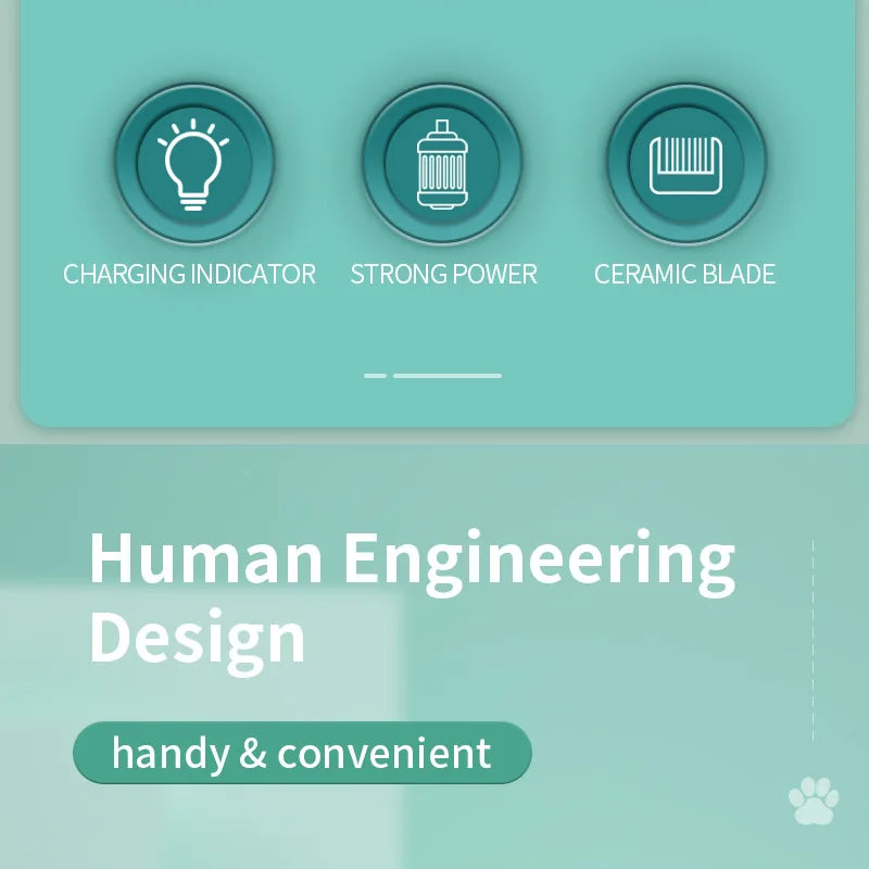 Cordless Rechargeable Pet Hair Trimmer