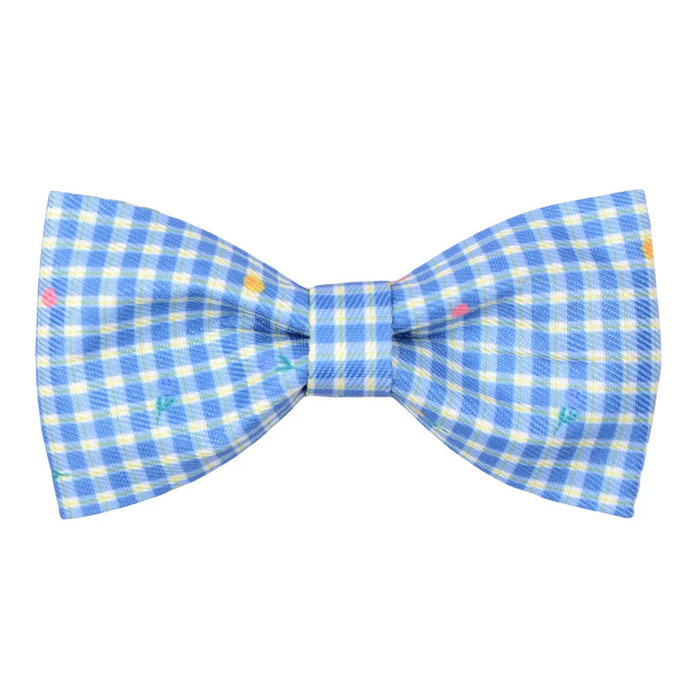 50/100pcs Removable Spring Plaid Dog Bowties