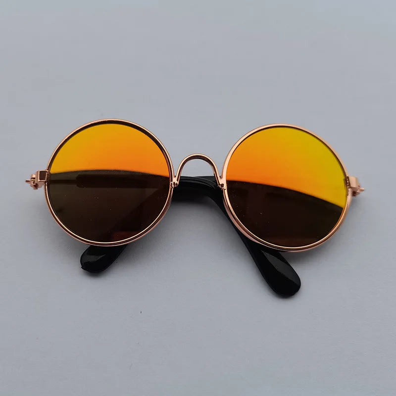 Vintage Round Pet Sunglasses for Small Dogs & Cats