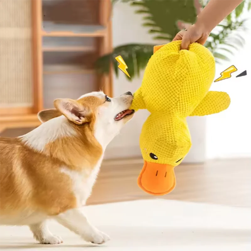 Stomping Duck Plush Dog Toy – Bite-Resistant, Teeth Cleaning Toy for Large Dogs & Puppies