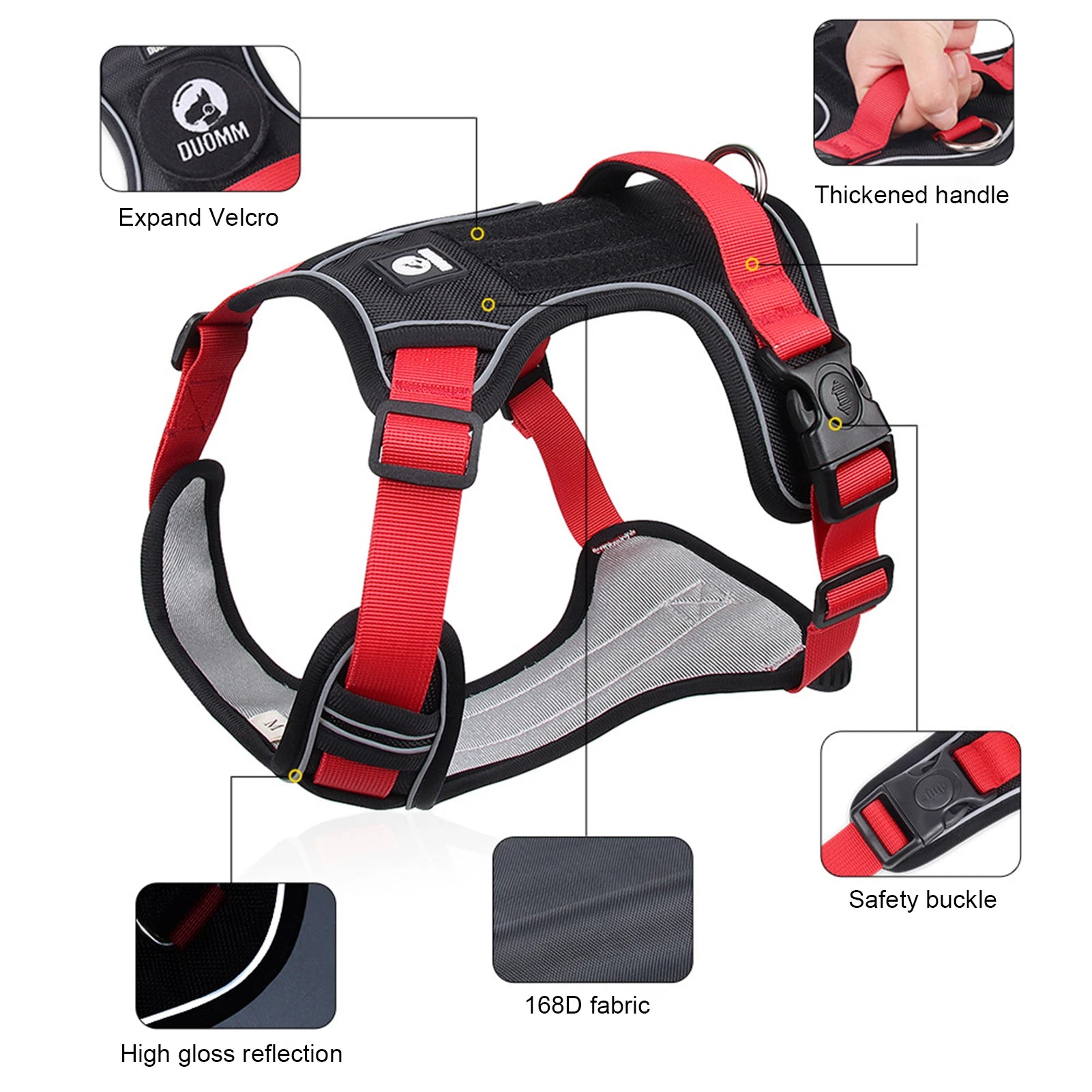 Waterproof Reflective Harness for Large Dogs