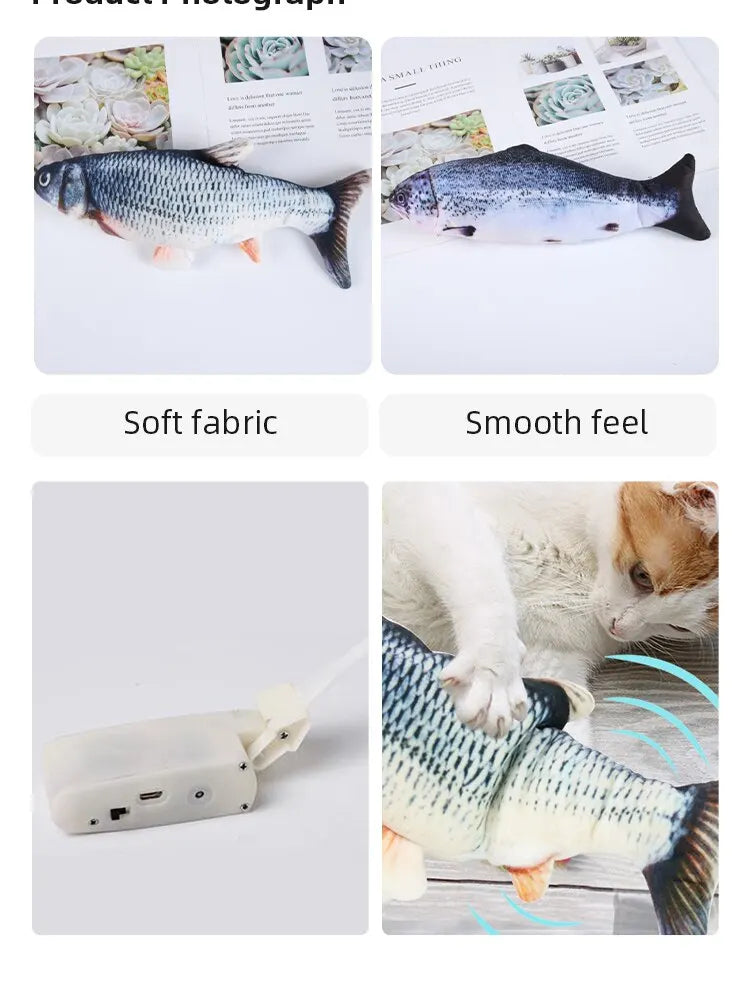 USB Rechargeable Floppy Fish Pet Toy