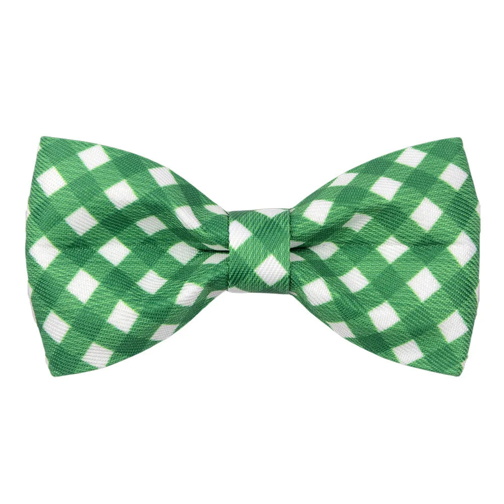 50/100pcs Removable Spring Plaid Dog Bowties