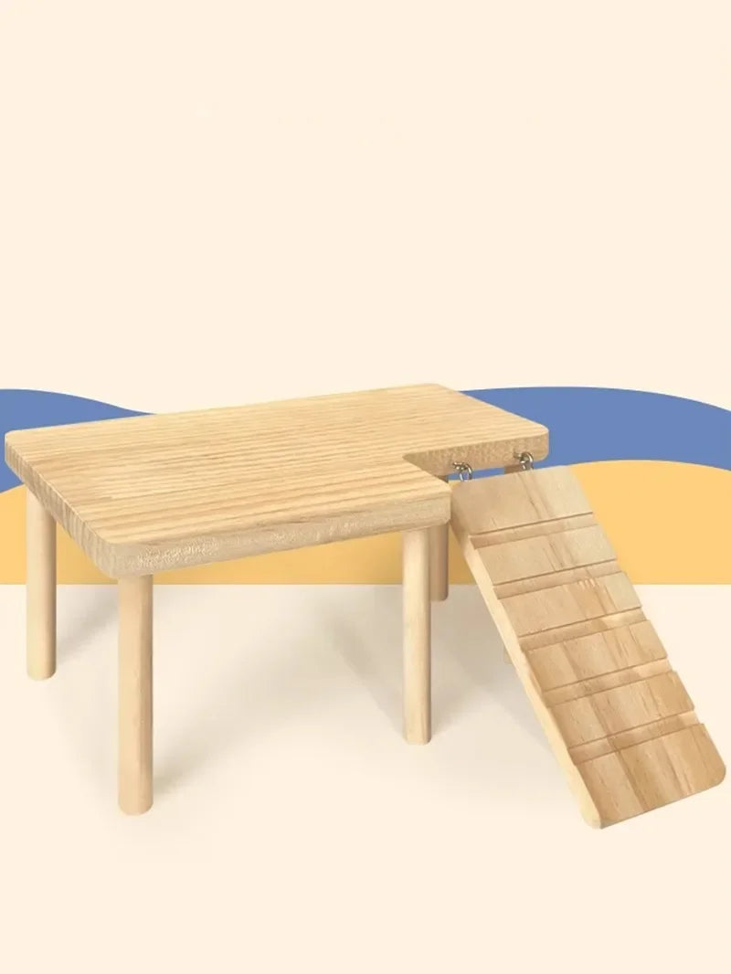 Hamster Wooden Ladder & Climbing Playground for Small Pets