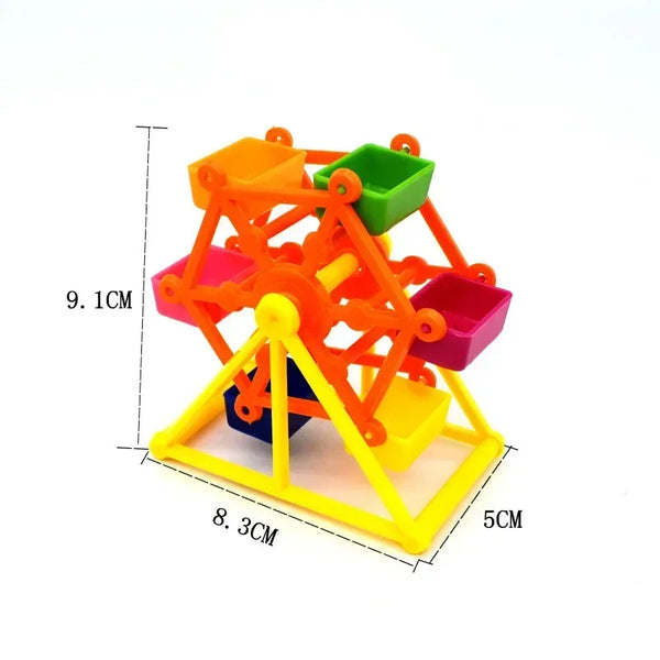 Colorful Rotating Windmill Bird Foraging & Training Toy