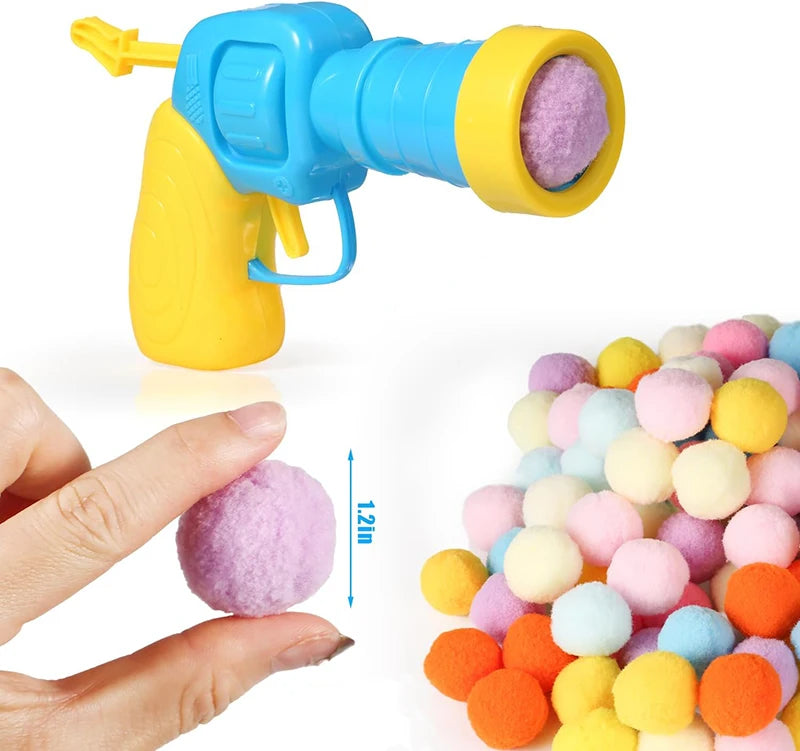 Interactive Cat Toy Launcher – Mini Shooting Game with Plush Balls for Kittens & Pets