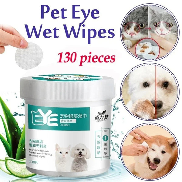Pet Eye Cleaning Wipes, Tear Stain Remover for Dogs & Cats