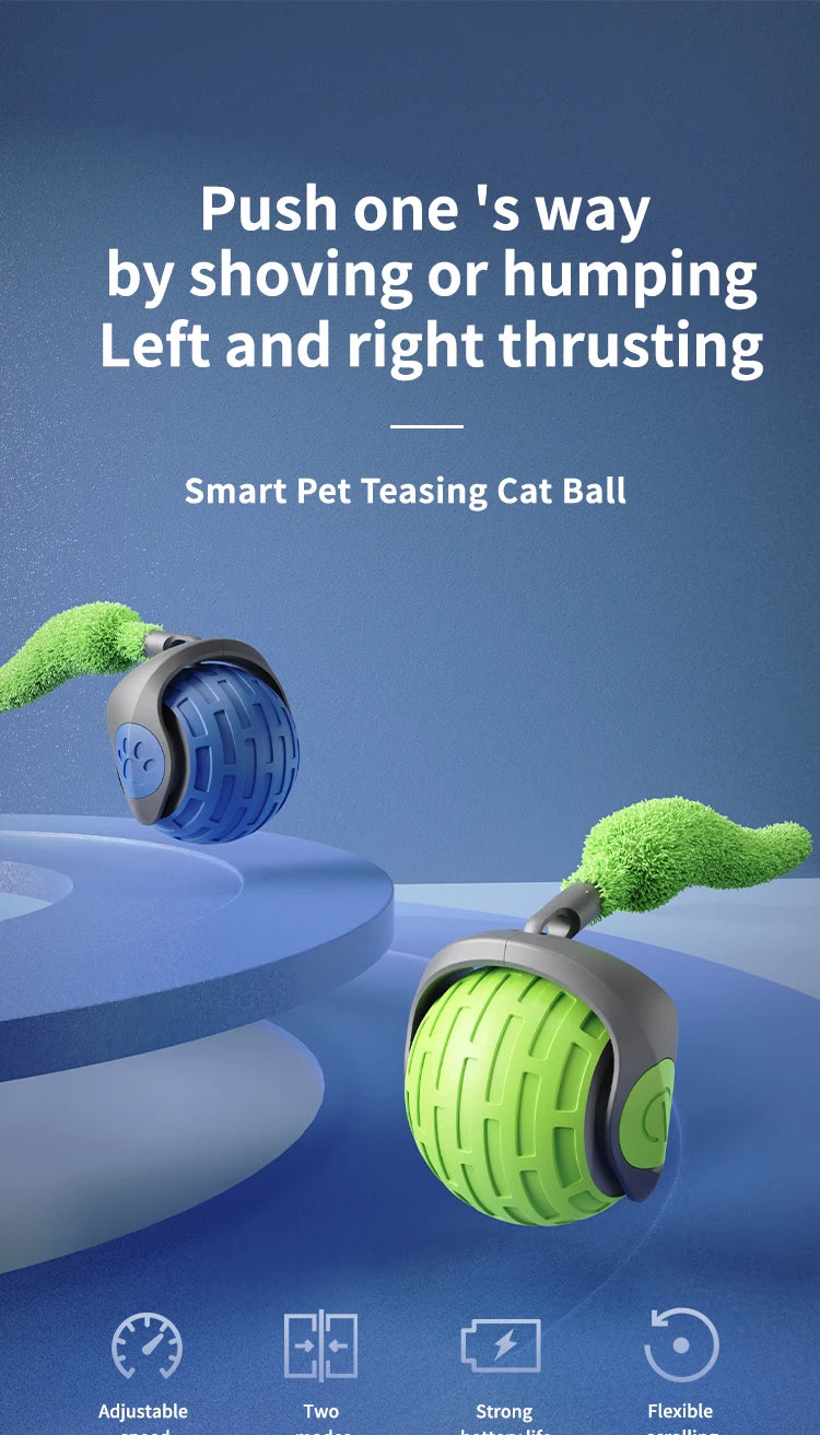 Speedy Tail 2.0 Automatic Interactive Cat Toy Ball with Replaceable Moving Tail