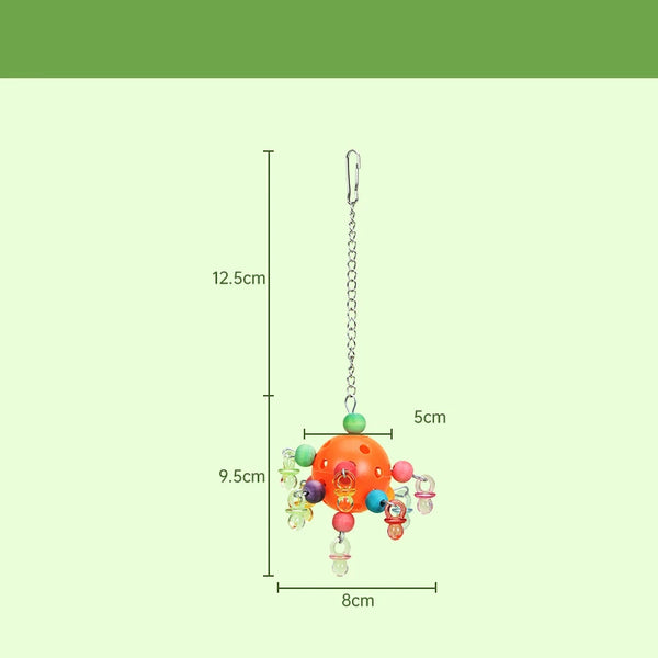 Hanging Bead Foraging Cage Decor