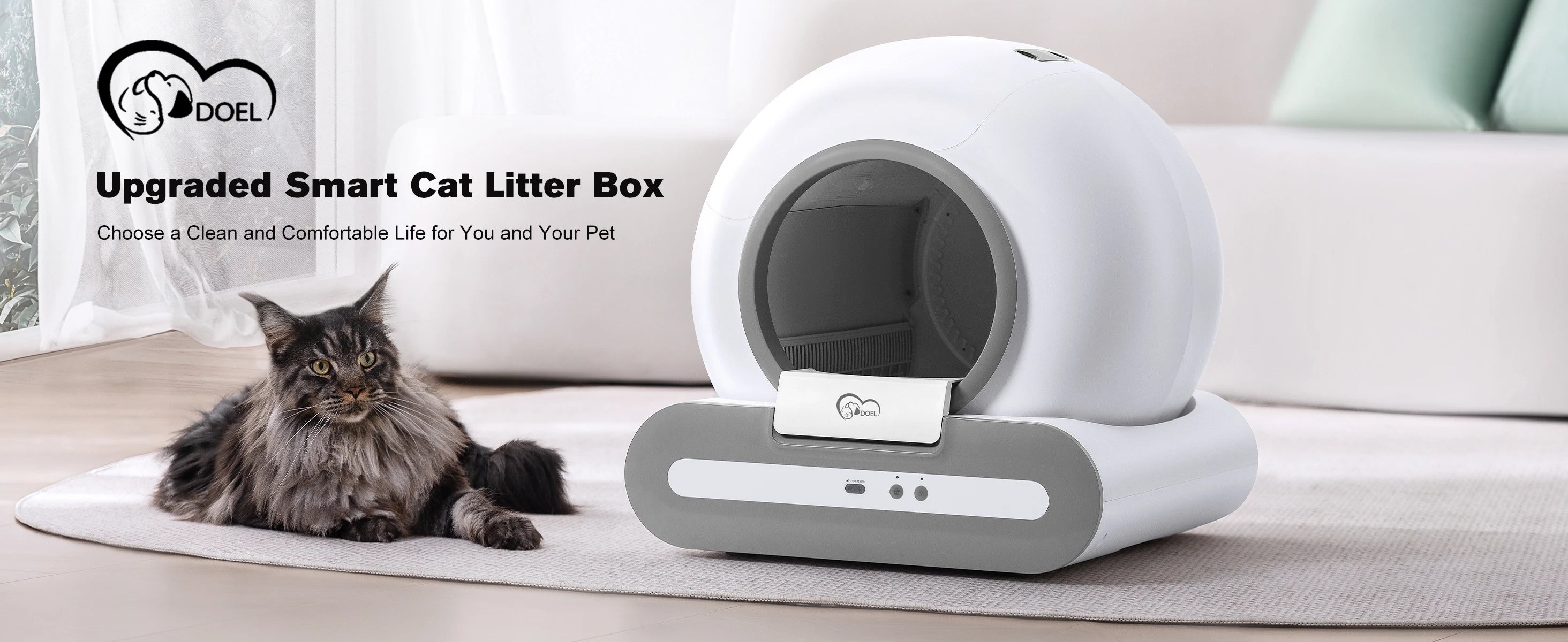DOEL Smart Automatic Cat Litter Box with App Control
