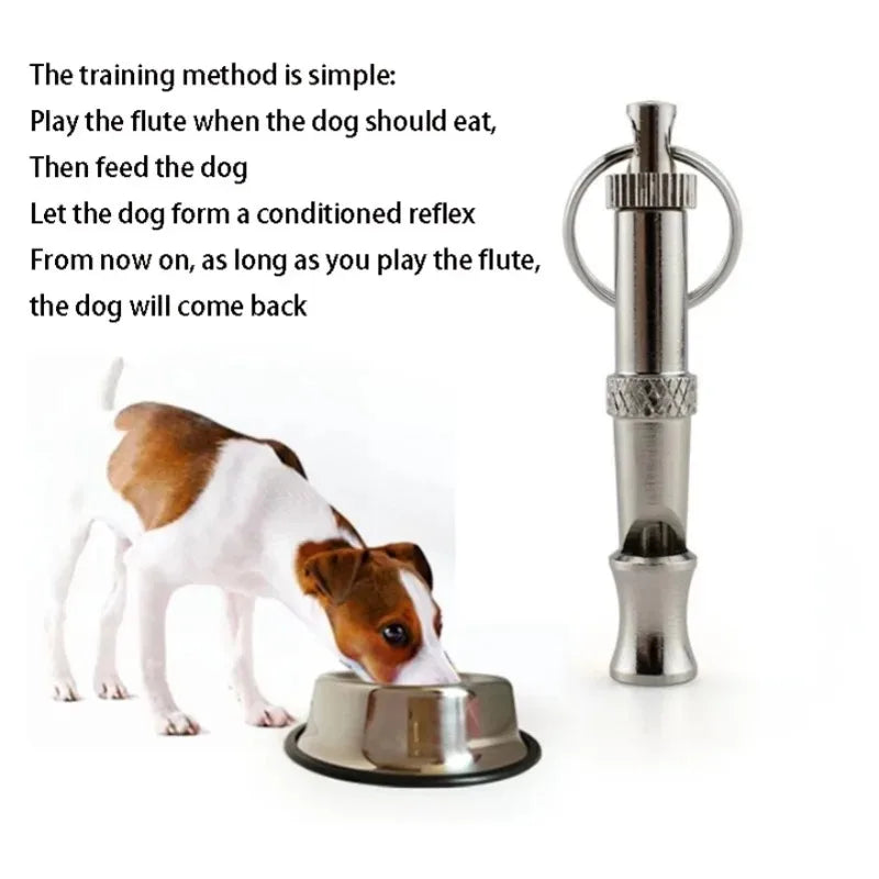 Ultrasonic Dog Training Whistle with Adjustable Frequency & Keychain