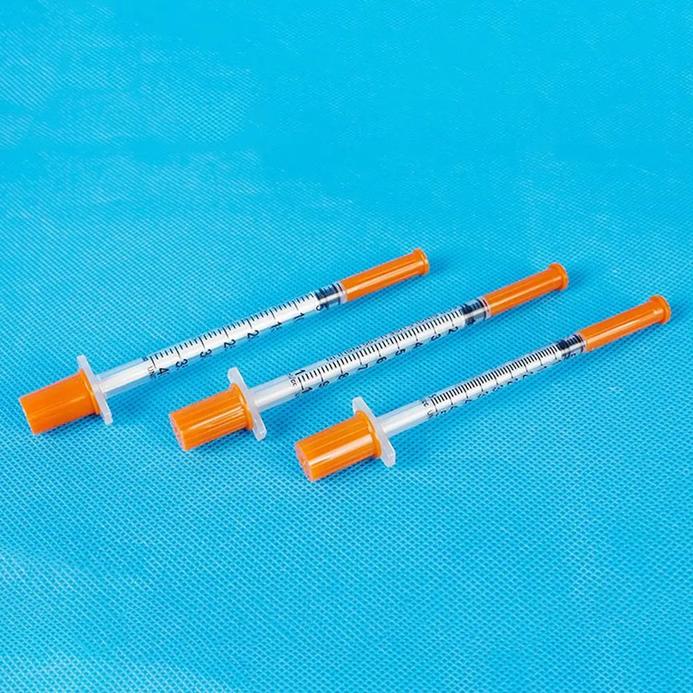 10pcs 1ml Disposable Veterinary Syringes with Needles, Sterile Insulin Syringes for Pets & Farm Animals
