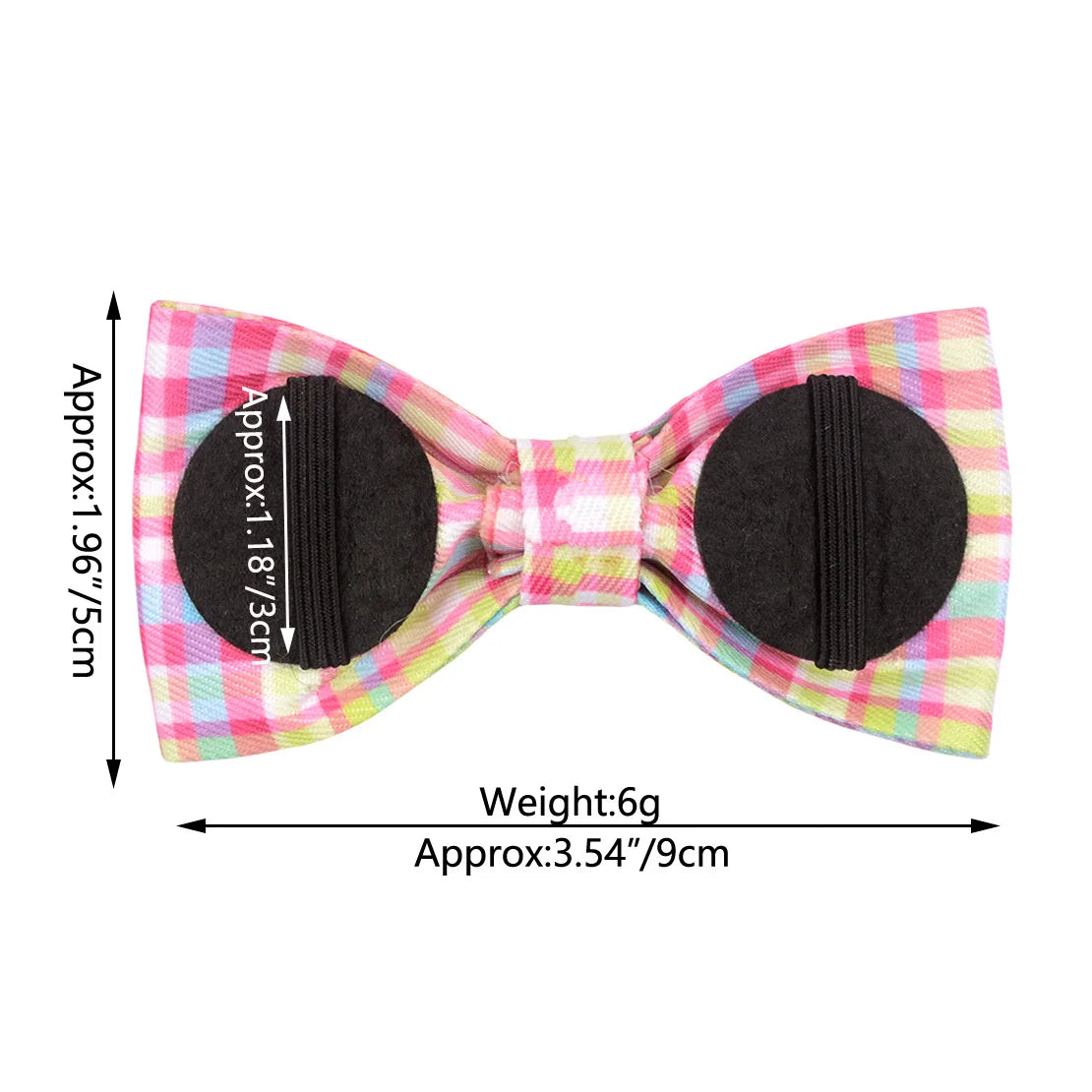 50/100pcs Removable Spring Plaid Dog Bowties