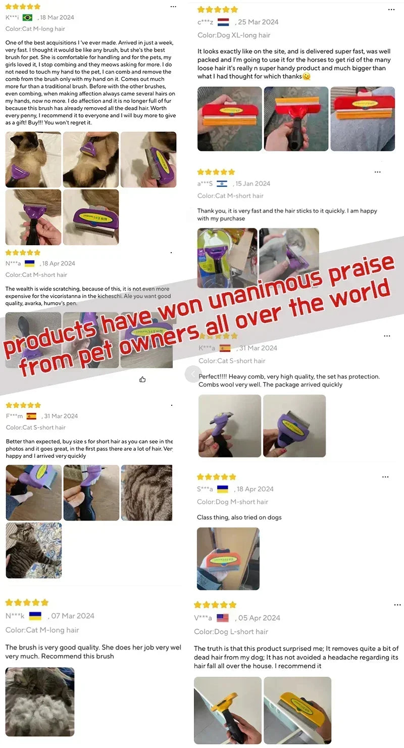 Cat & Dog Shedding and Cleaning Brush