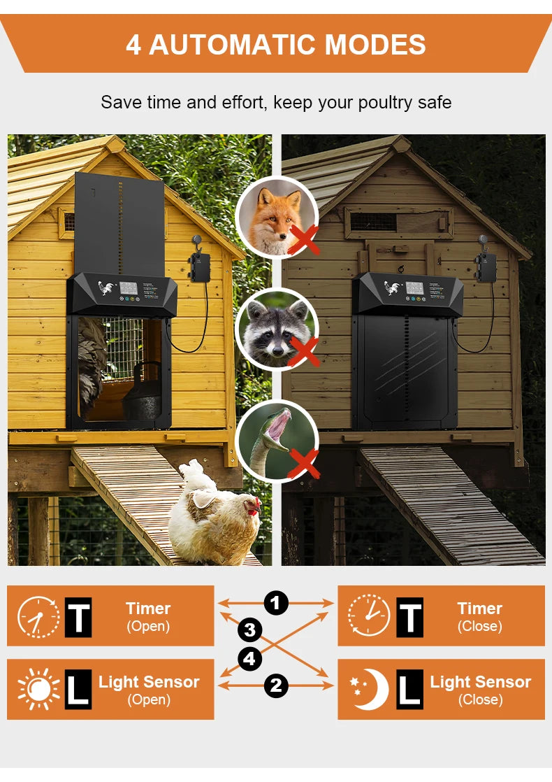 Large Automatic Chicken Coop Door