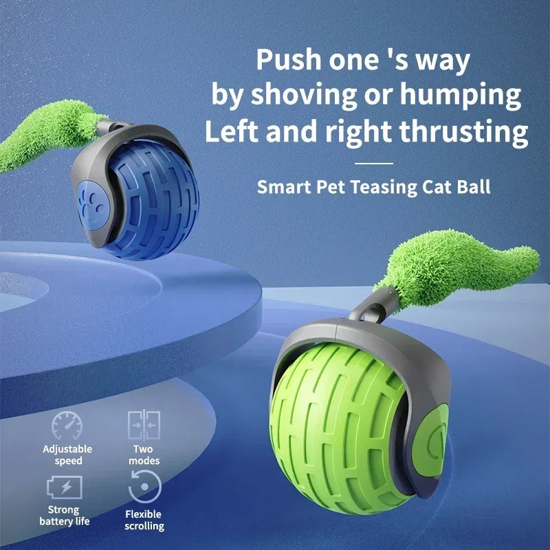 Speedy Tail 2.0 Automatic Interactive Cat Toy Ball with Replaceable Moving Tail