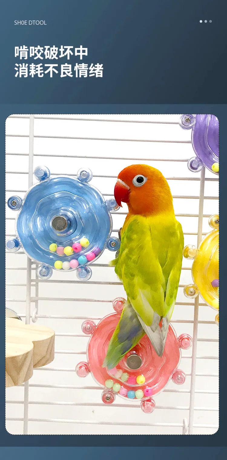 Boredom Relief Chew Wheel for Small Birds