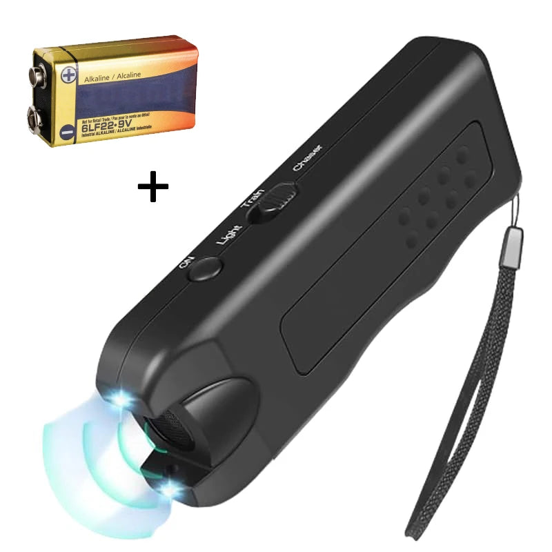 3-in-1 Portable Ultrasonic Dog Repeller & Anti-Barking Training Device with LED