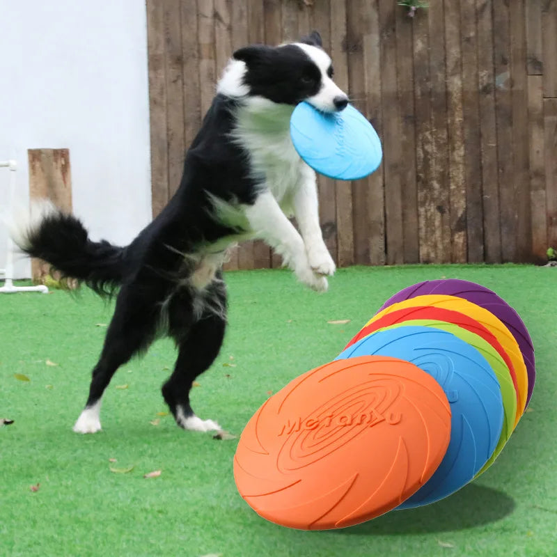 OUZEY Bite-Resistant Dog Flying Disc, Outdoor Interactive Training Toy for Dogs